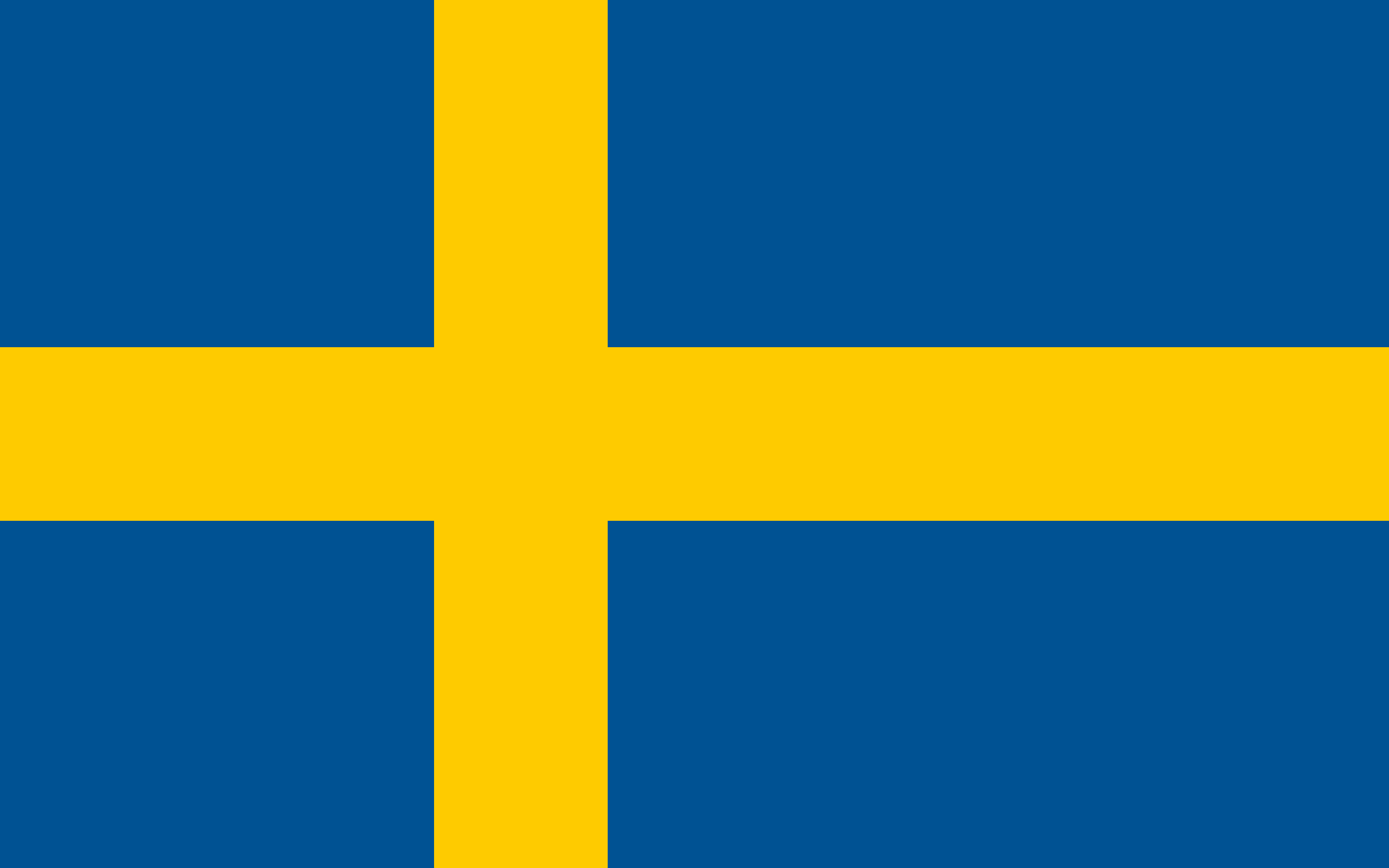 The Swedish flag.